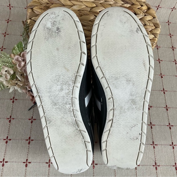 Timberland Boat Shoes Mens Size 11.5 Black & White Leather Deck Shoes PreLoved - Picture 8 of 10